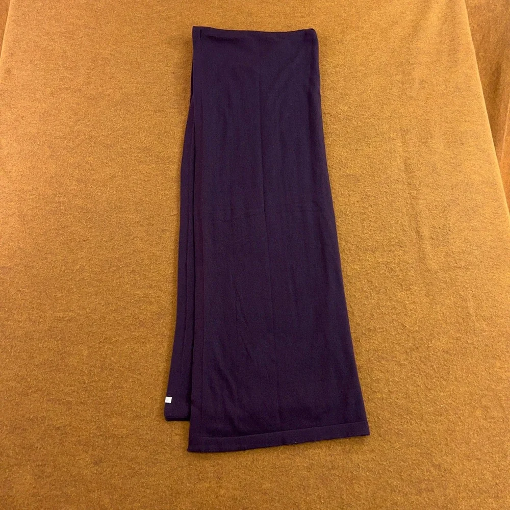 Koyuchi Women One Size Purple 100% Organic Cotton Knit Scarf New